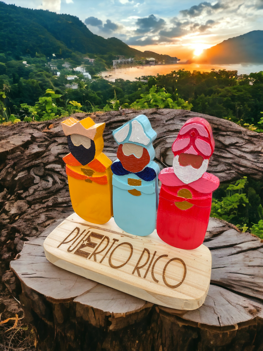 Carved Three Kings (Three Wisemen)