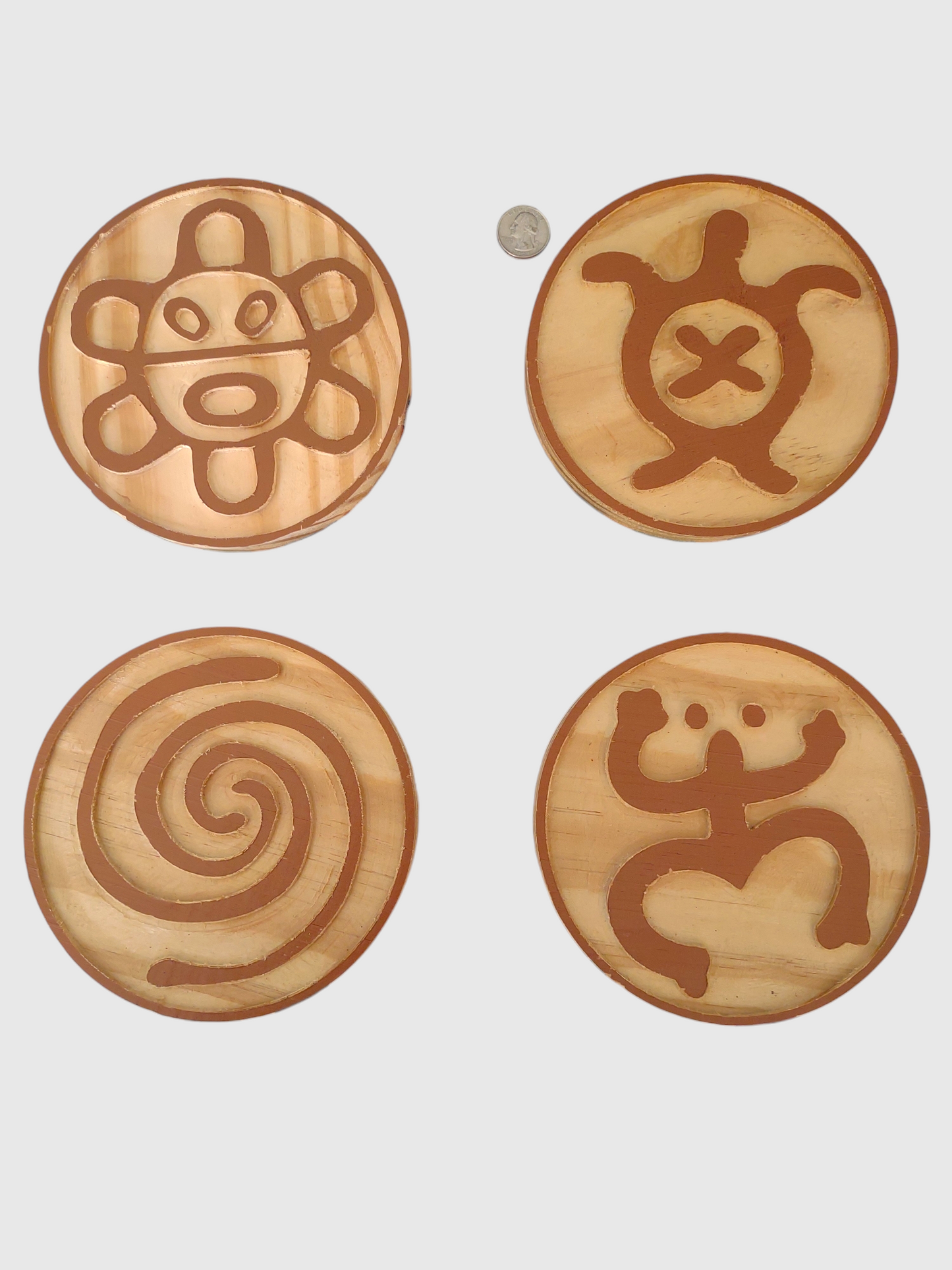 Taino Symbols Round Wall Plaques