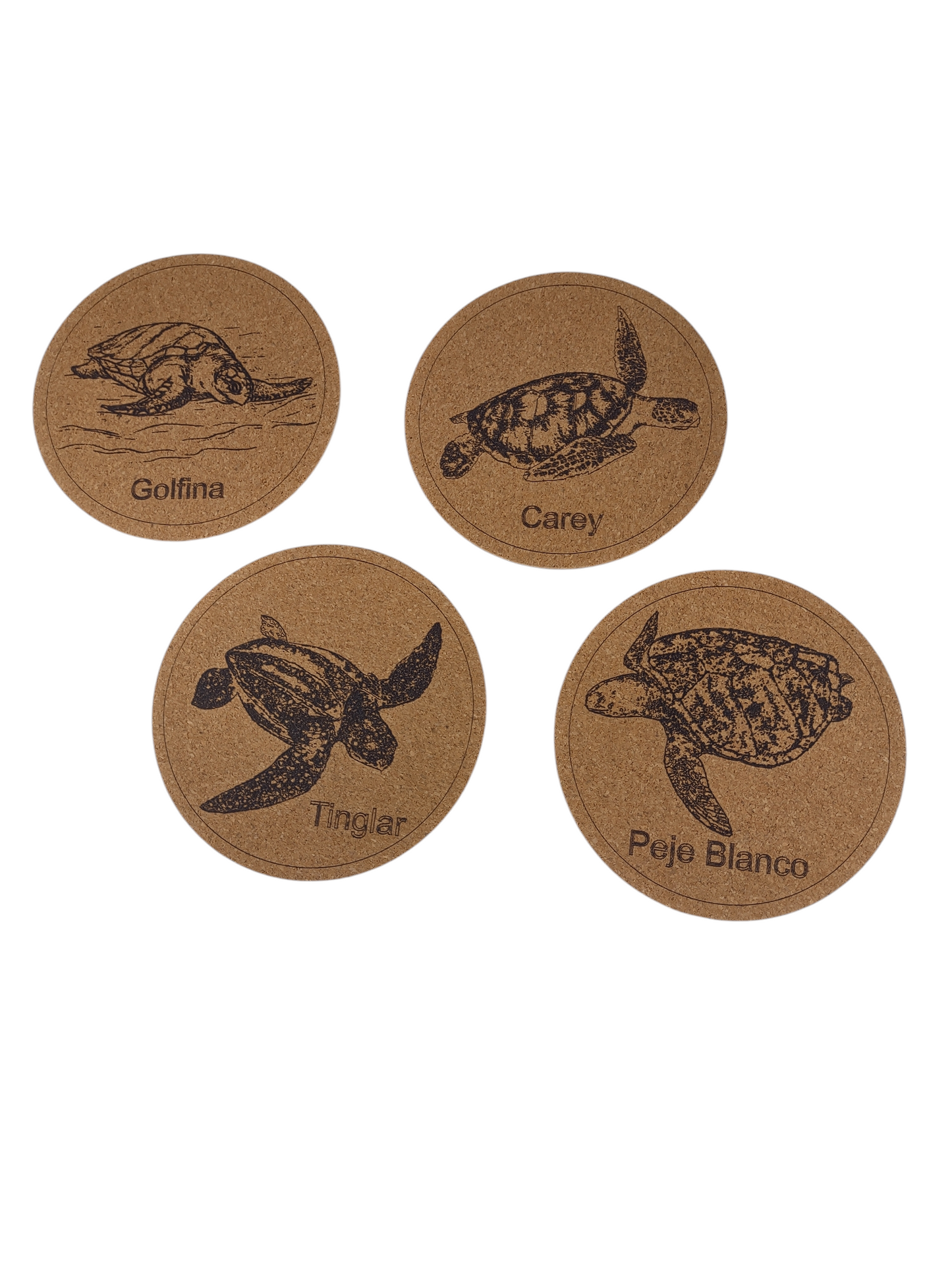 Cork and Wood table coasters