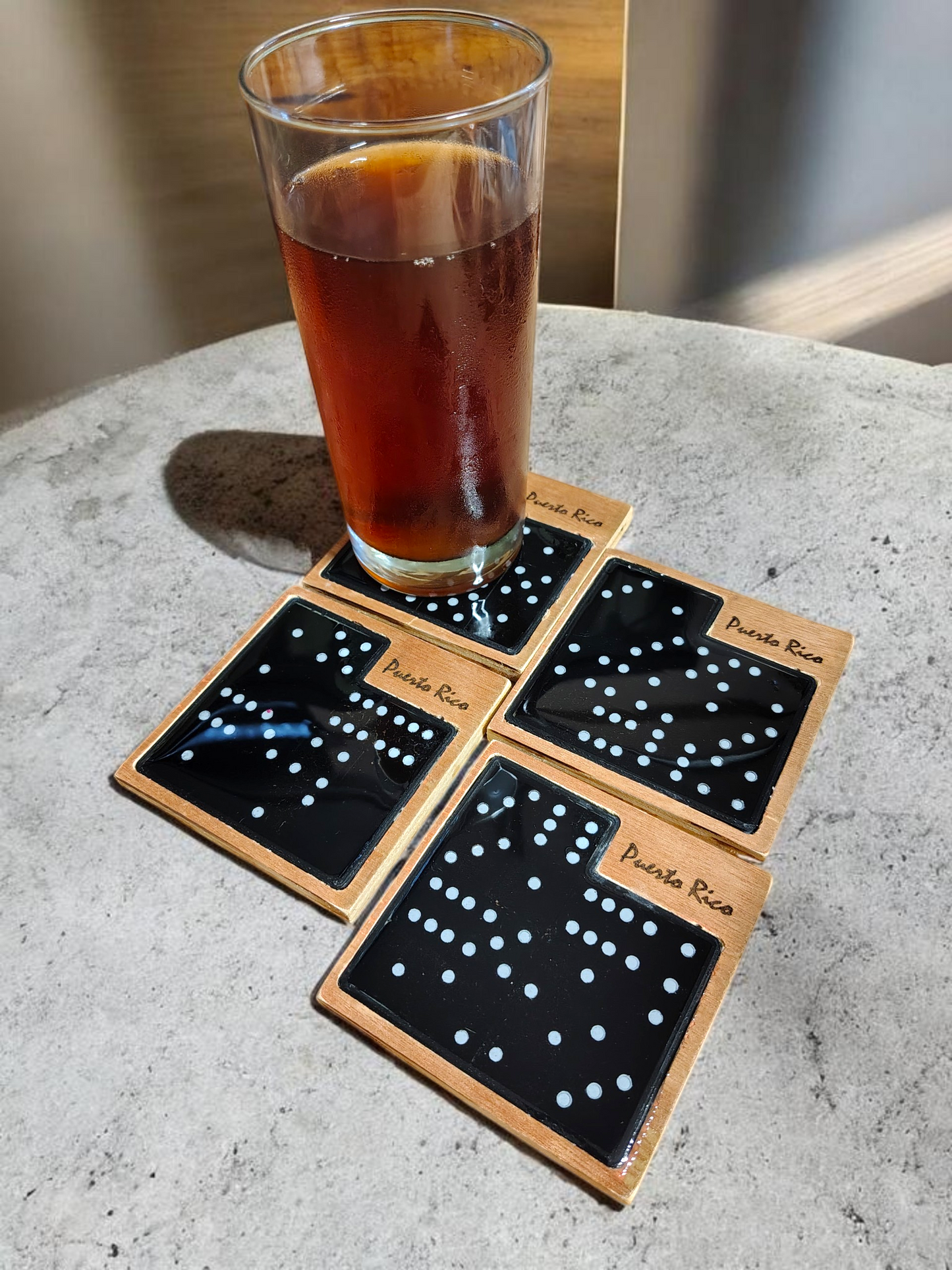 Domino set coasters