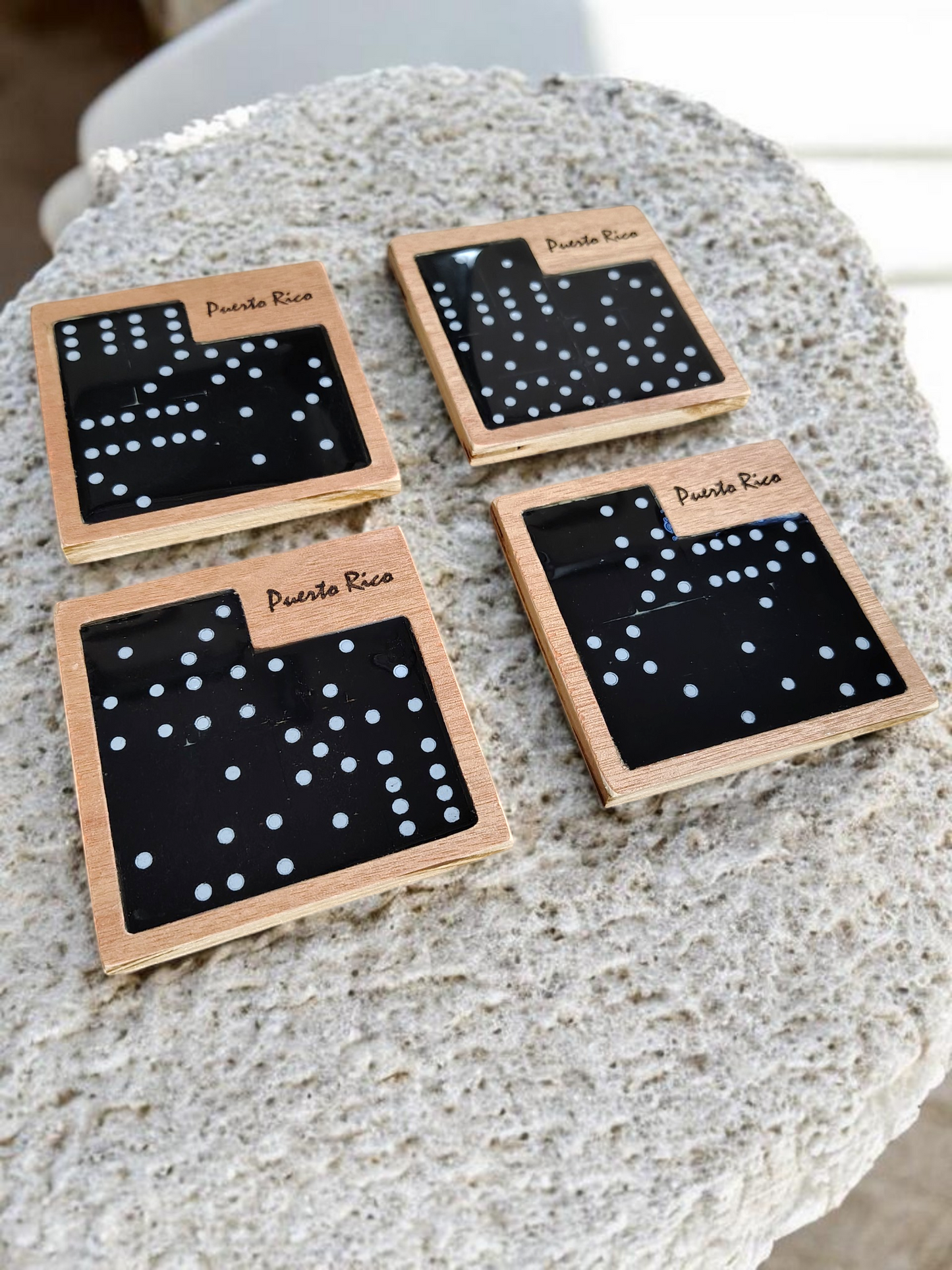 Domino set coasters